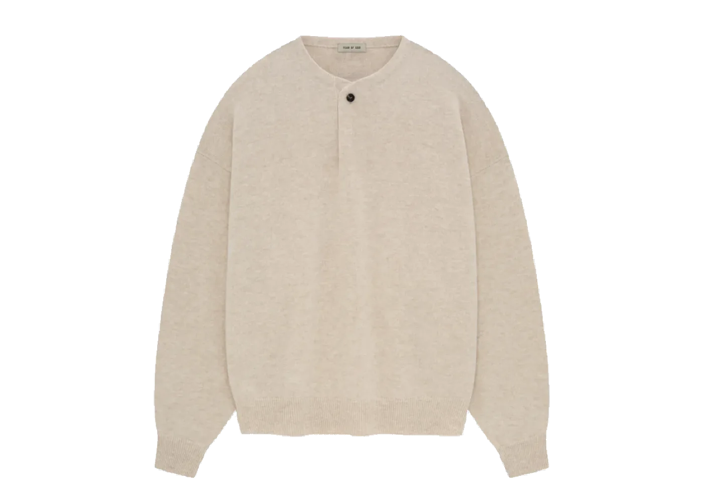 Fear Of God Fine Knit Henley Heither Beige