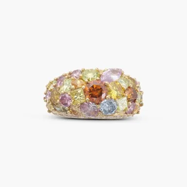 Graff Coloured Diamond and Diamond Ring