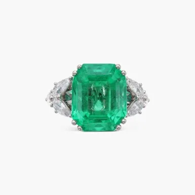 Emerald and Diamond Ring