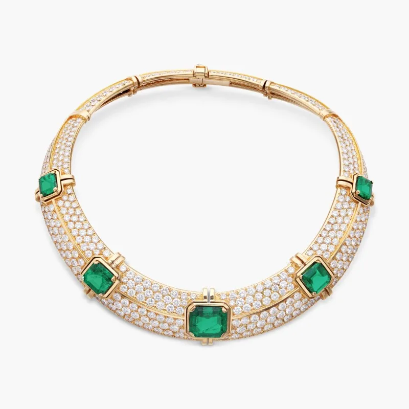 Bucherer Emerald and Diamond Necklace